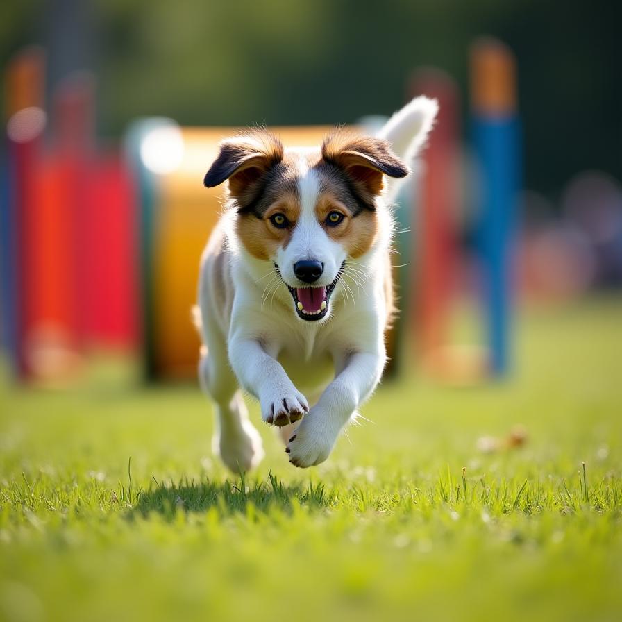 Parcours d'agilité canine